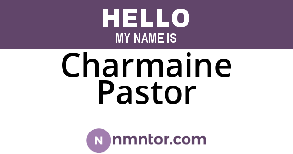 Charmaine Pastor