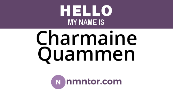Charmaine Quammen