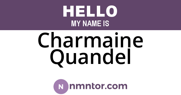 Charmaine Quandel
