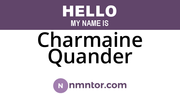 Charmaine Quander