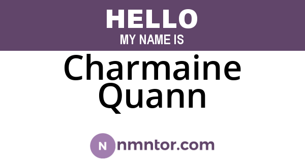 Charmaine Quann