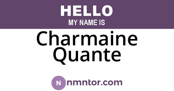 Charmaine Quante