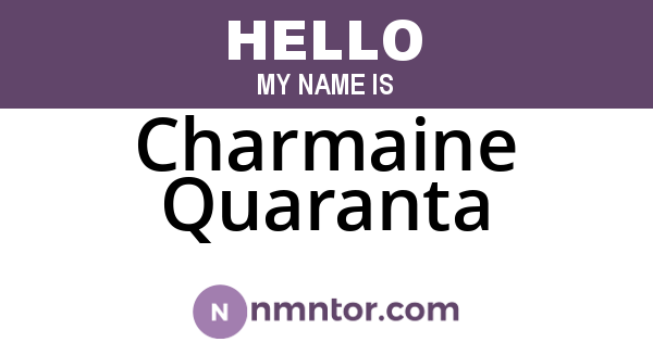 Charmaine Quaranta