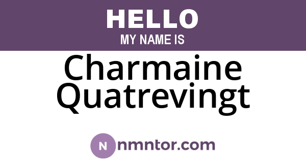 Charmaine Quatrevingt
