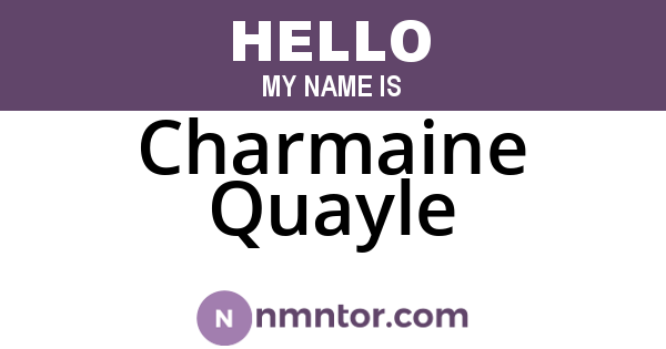 Charmaine Quayle