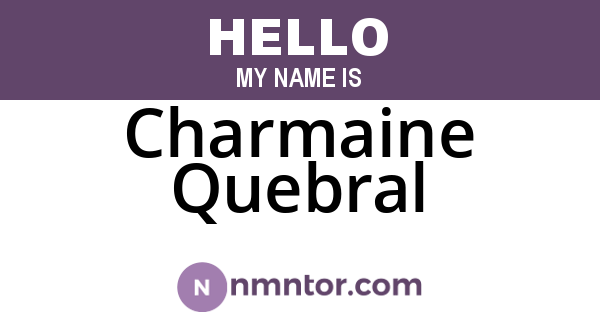 Charmaine Quebral