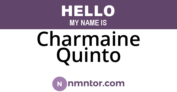 Charmaine Quinto