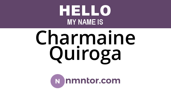 Charmaine Quiroga
