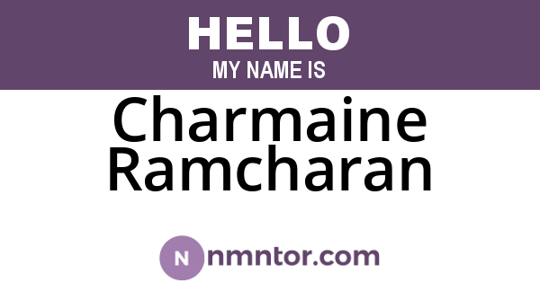 Charmaine Ramcharan