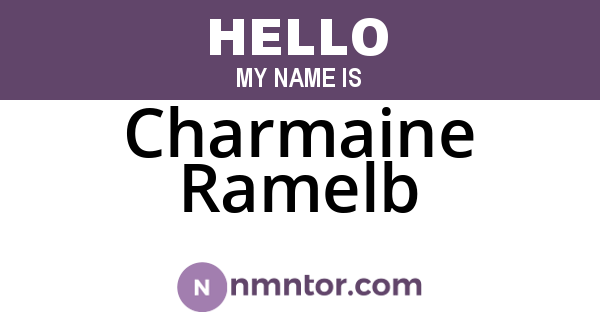 Charmaine Ramelb