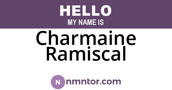 Charmaine Ramiscal
