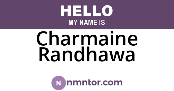 Charmaine Randhawa
