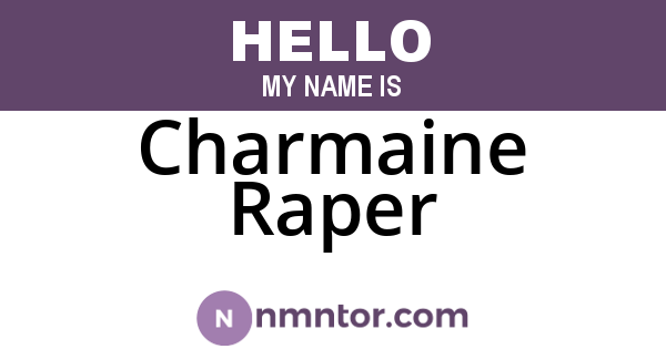 Charmaine Raper