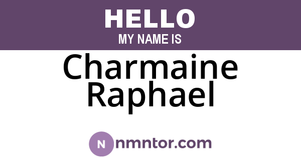 Charmaine Raphael