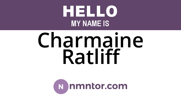 Charmaine Ratliff