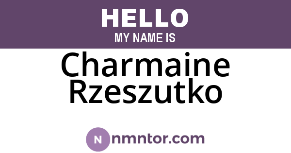 Charmaine Rzeszutko