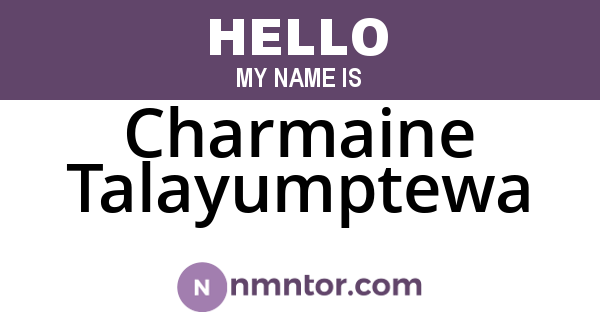 Charmaine Talayumptewa