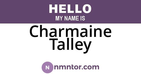 Charmaine Talley