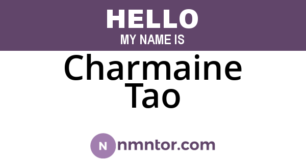 Charmaine Tao