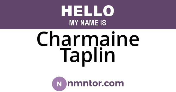 Charmaine Taplin