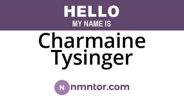 Charmaine Tysinger