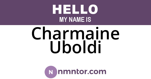 Charmaine Uboldi