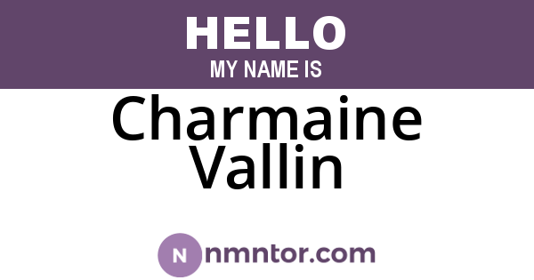 Charmaine Vallin