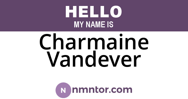Charmaine Vandever