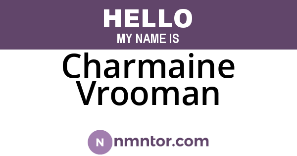 Charmaine Vrooman