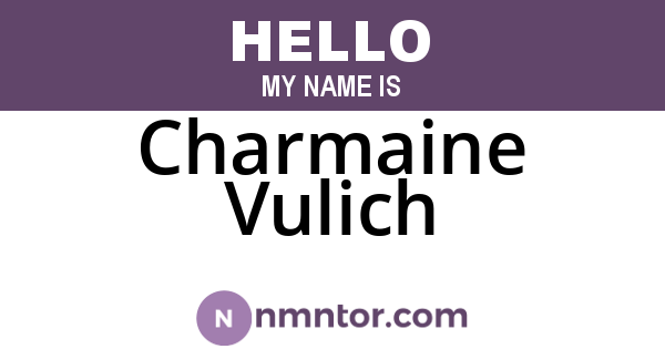 Charmaine Vulich