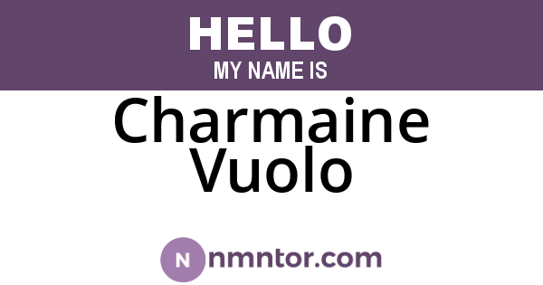 Charmaine Vuolo