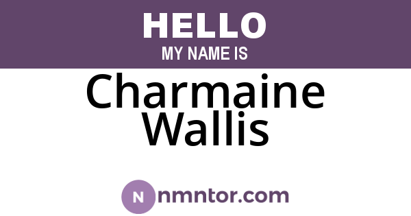 Charmaine Wallis