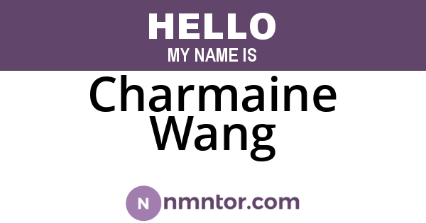 Charmaine Wang