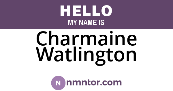 Charmaine Watlington