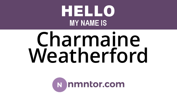 Charmaine Weatherford