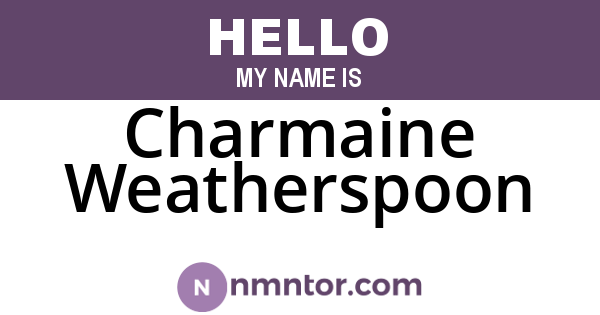 Charmaine Weatherspoon