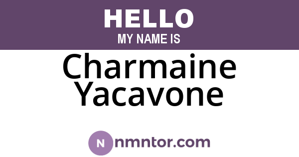 Charmaine Yacavone