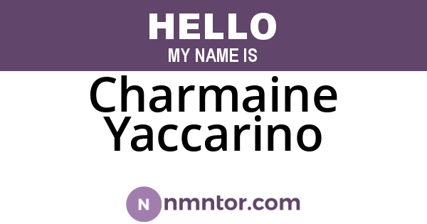 Charmaine Yaccarino