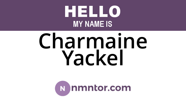 Charmaine Yackel