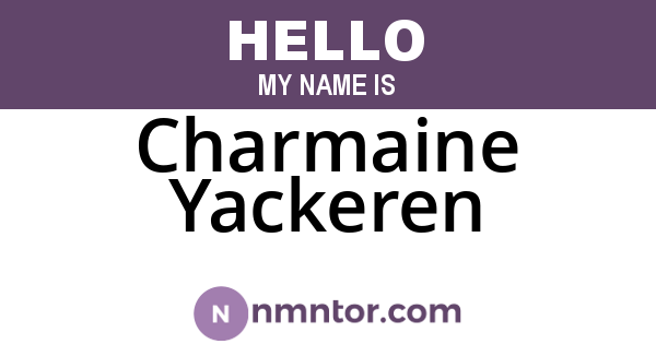 Charmaine Yackeren