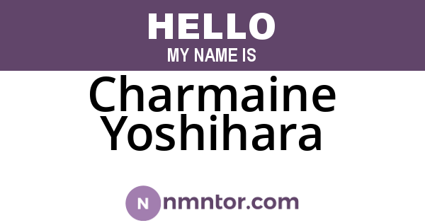 Charmaine Yoshihara