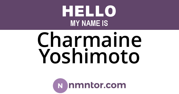 Charmaine Yoshimoto
