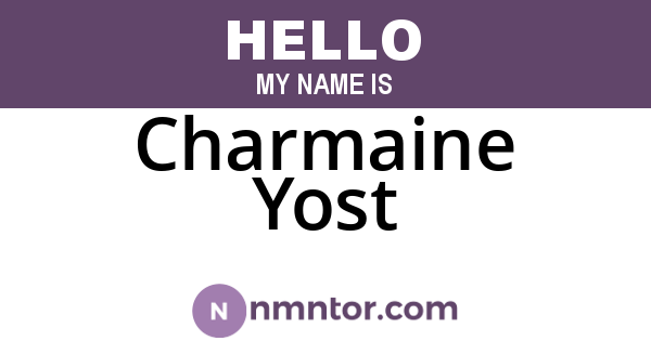 Charmaine Yost