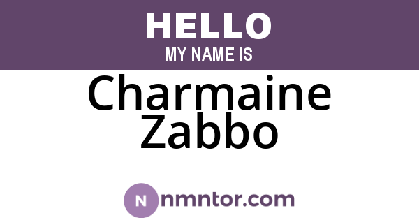 Charmaine Zabbo
