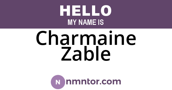 Charmaine Zable