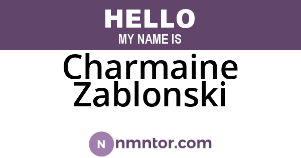 Charmaine Zablonski