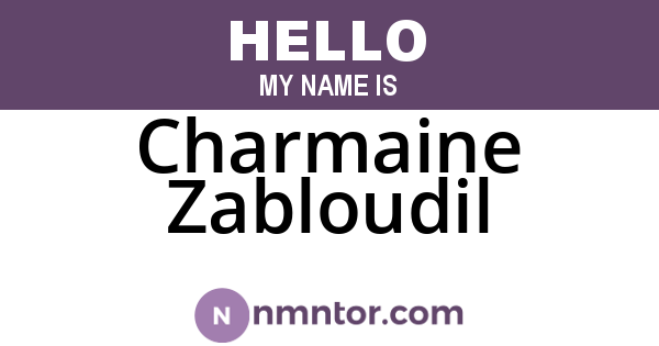 Charmaine Zabloudil