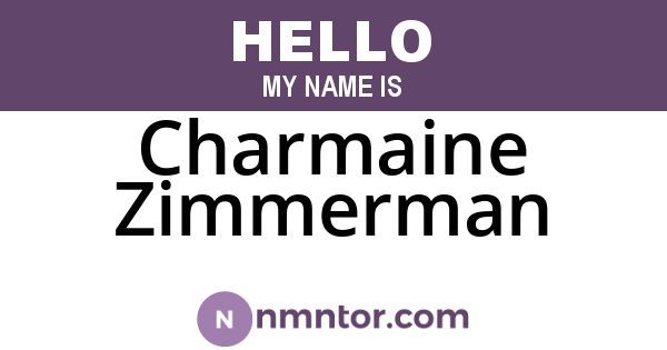 Charmaine Zimmerman