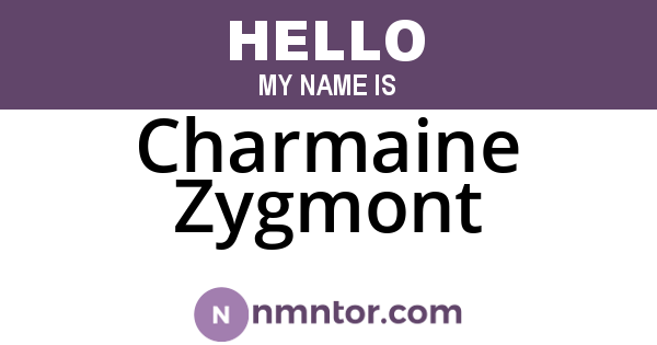 Charmaine Zygmont