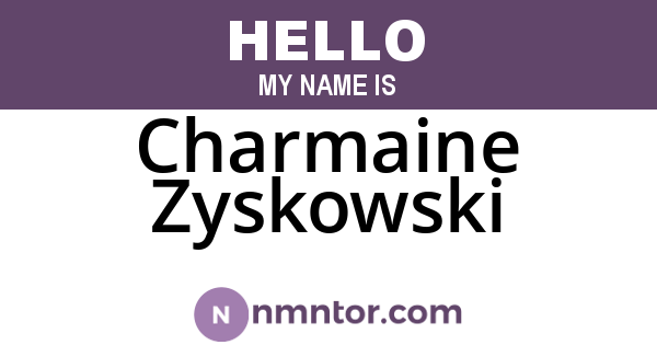Charmaine Zyskowski